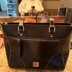Dooney & Bourke Black Leather Laptop Bag